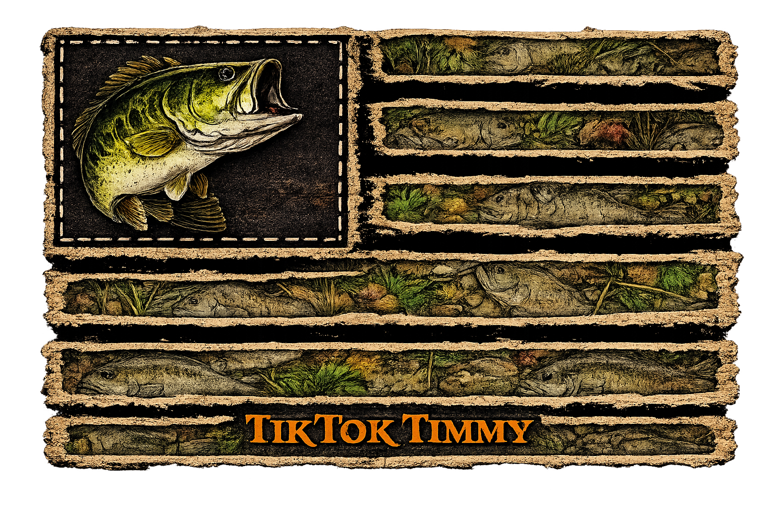 American Flag with Bass