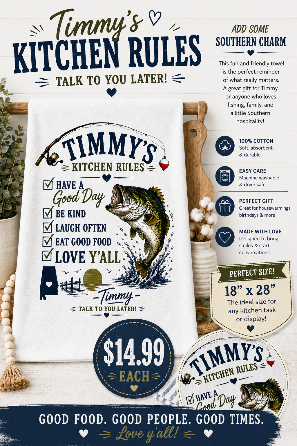 Timmy's Kitchen Rules Towel