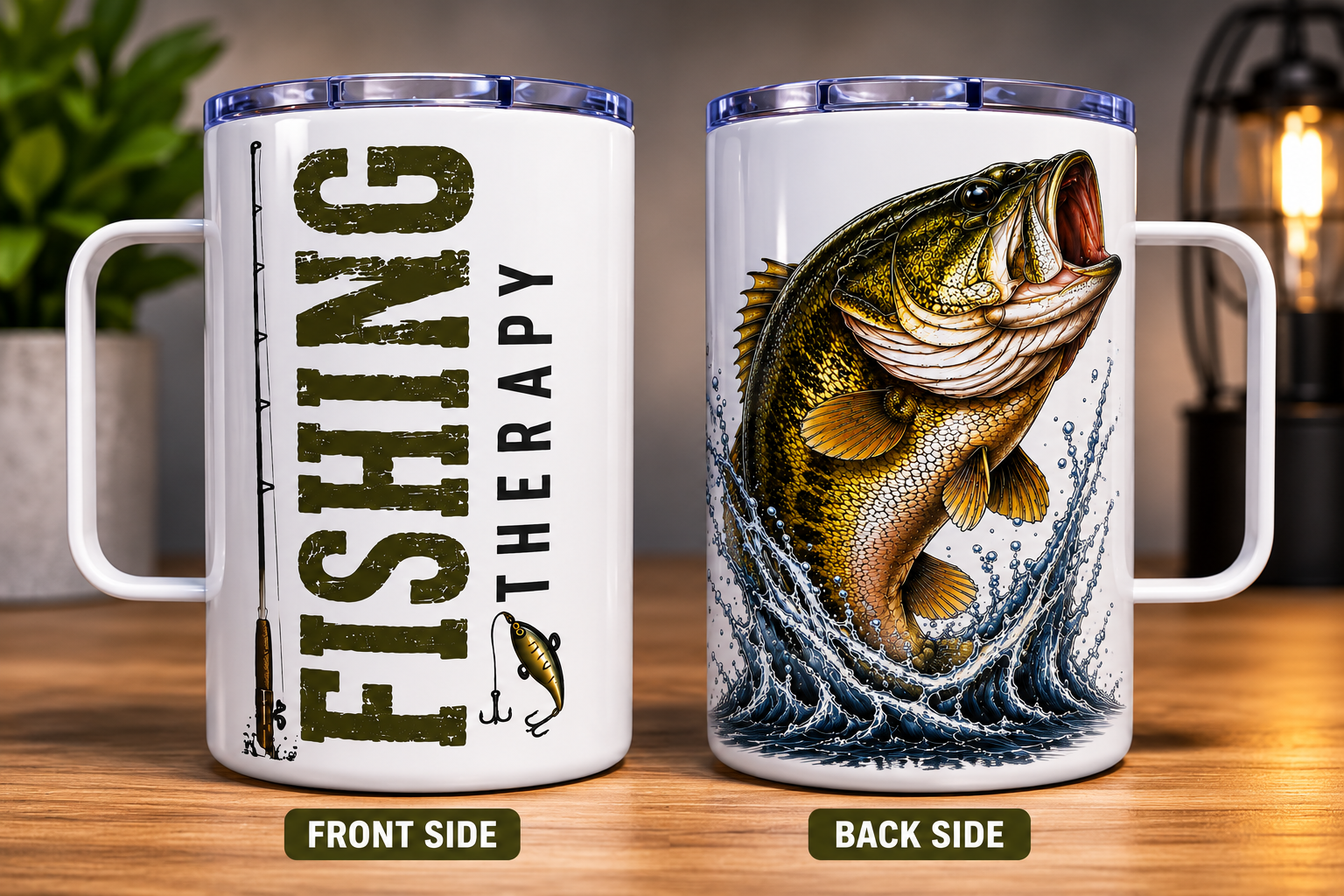 17 oz tumbler Fish Therapy